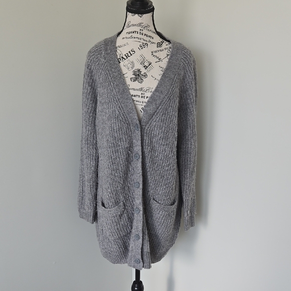 French Connection Sweaters - French Connection Charcoal Cardigan Sweater